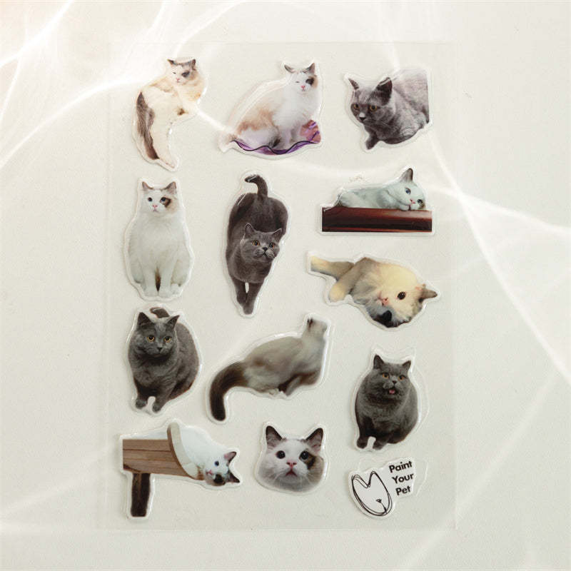 Custom Pet Portrait Crystal Stickers