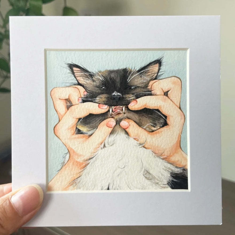 Hand-Painted Pet Portrait Watercolor Painting