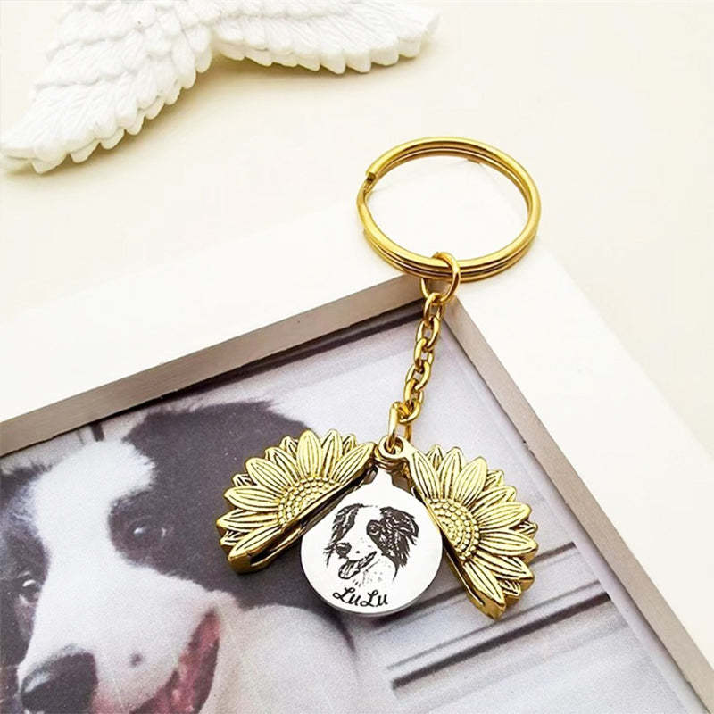 Custom Openable Sunflower Keychain