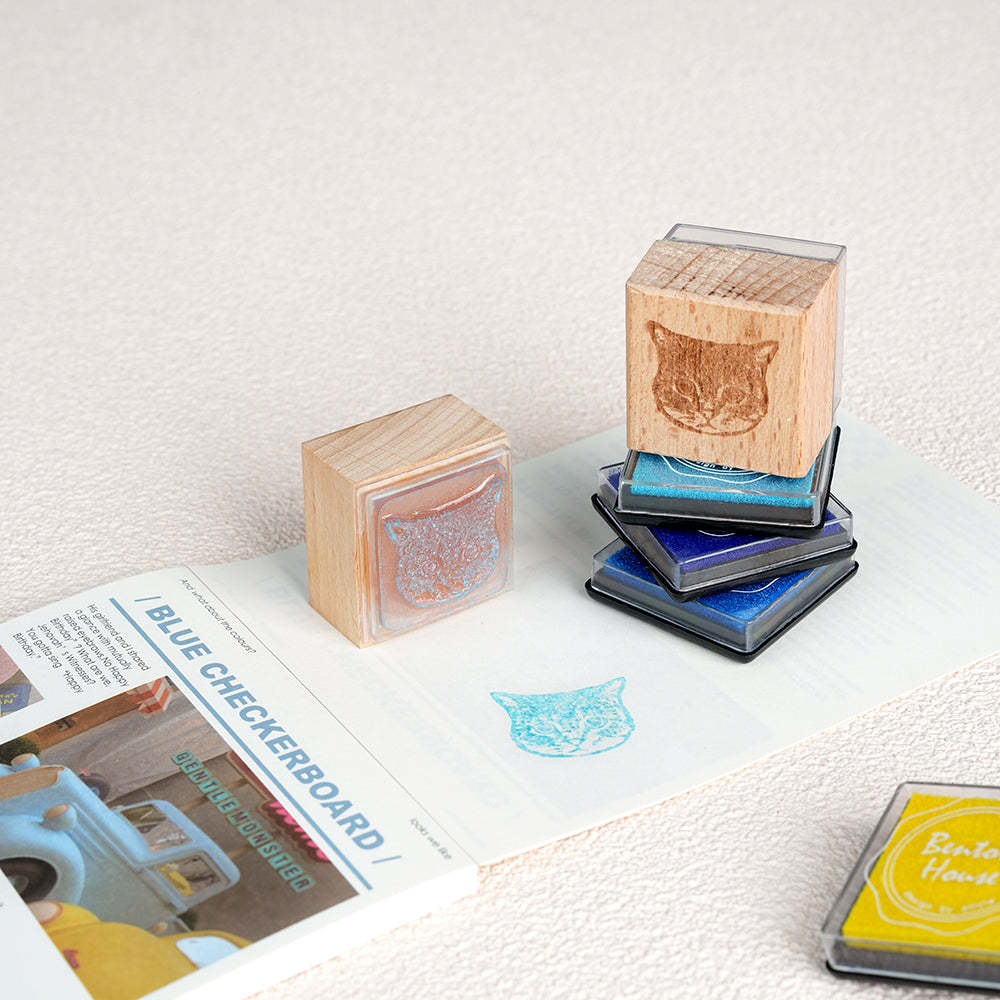Custom Pet Portrait Wooden Rubber Stamp