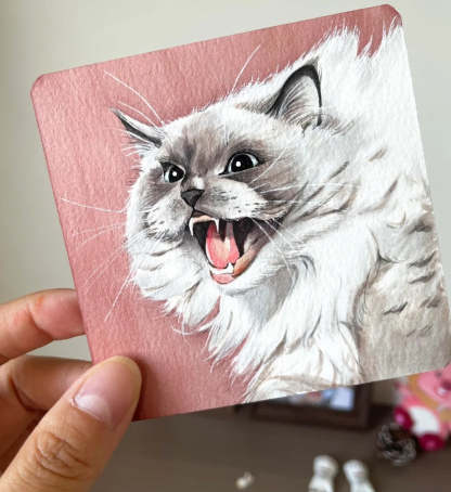 Hand-Painted Pet Portrait Watercolor Painting