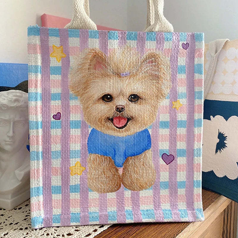 Hand Painted Pet Portrait Custom Bag