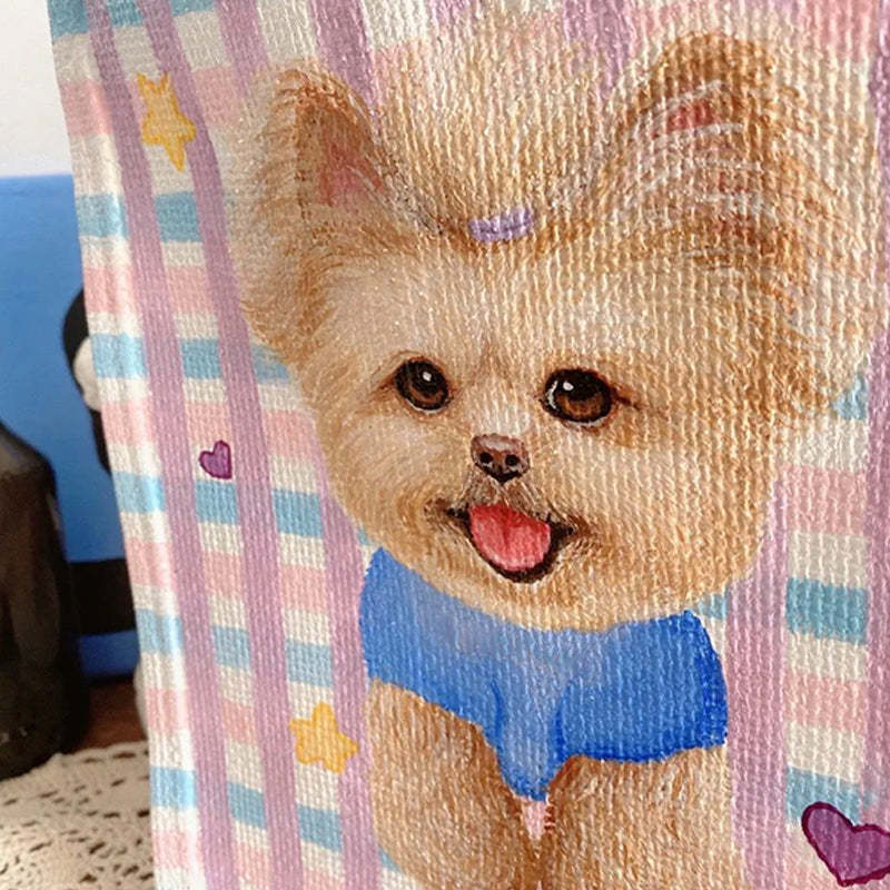 Hand Painted Pet Portrait Custom Bag