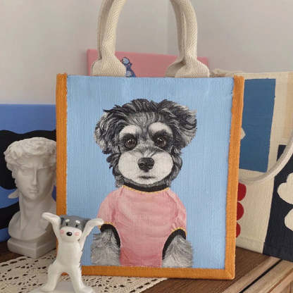 Hand Painted Pet Portrait Custom Bag