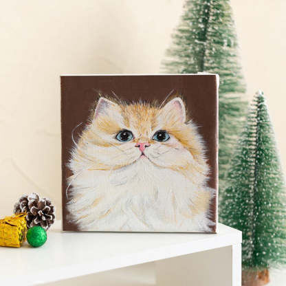 Hand-Painted Pet Portrait Oil Painting