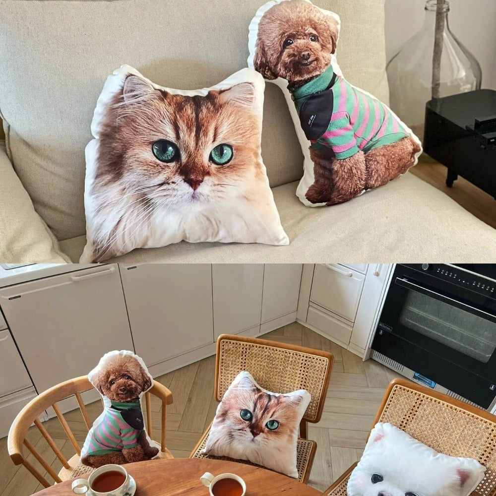 3D Custom Pet Portrait Pillow