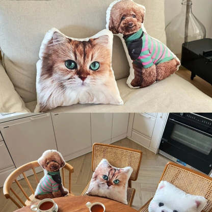 3D Custom Pet Portrait Pillow