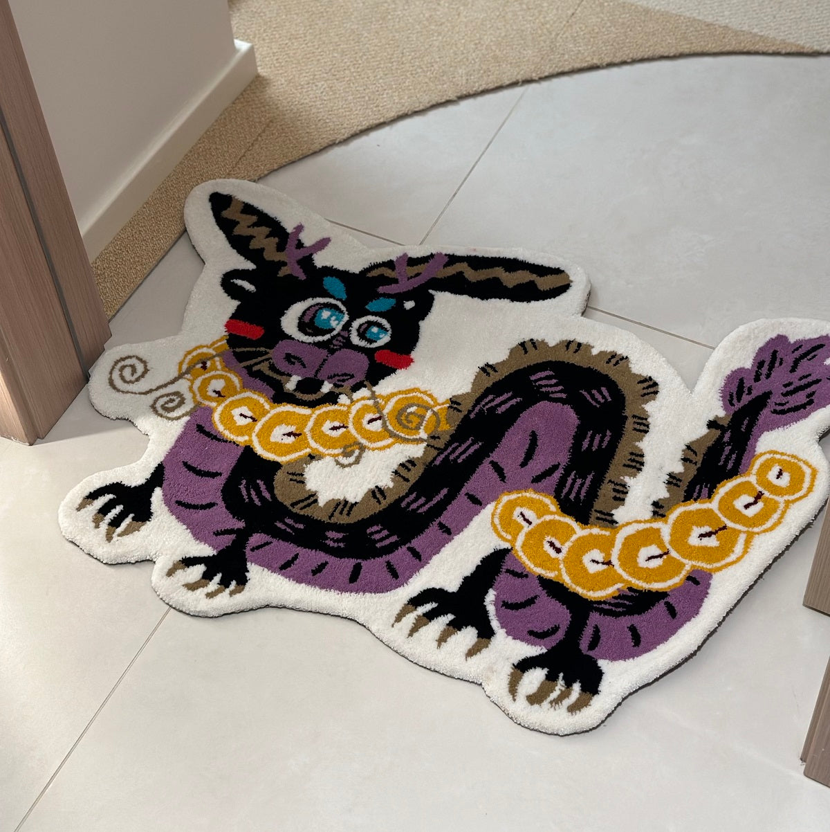 Handmade Pet Portrait Tufted Rug