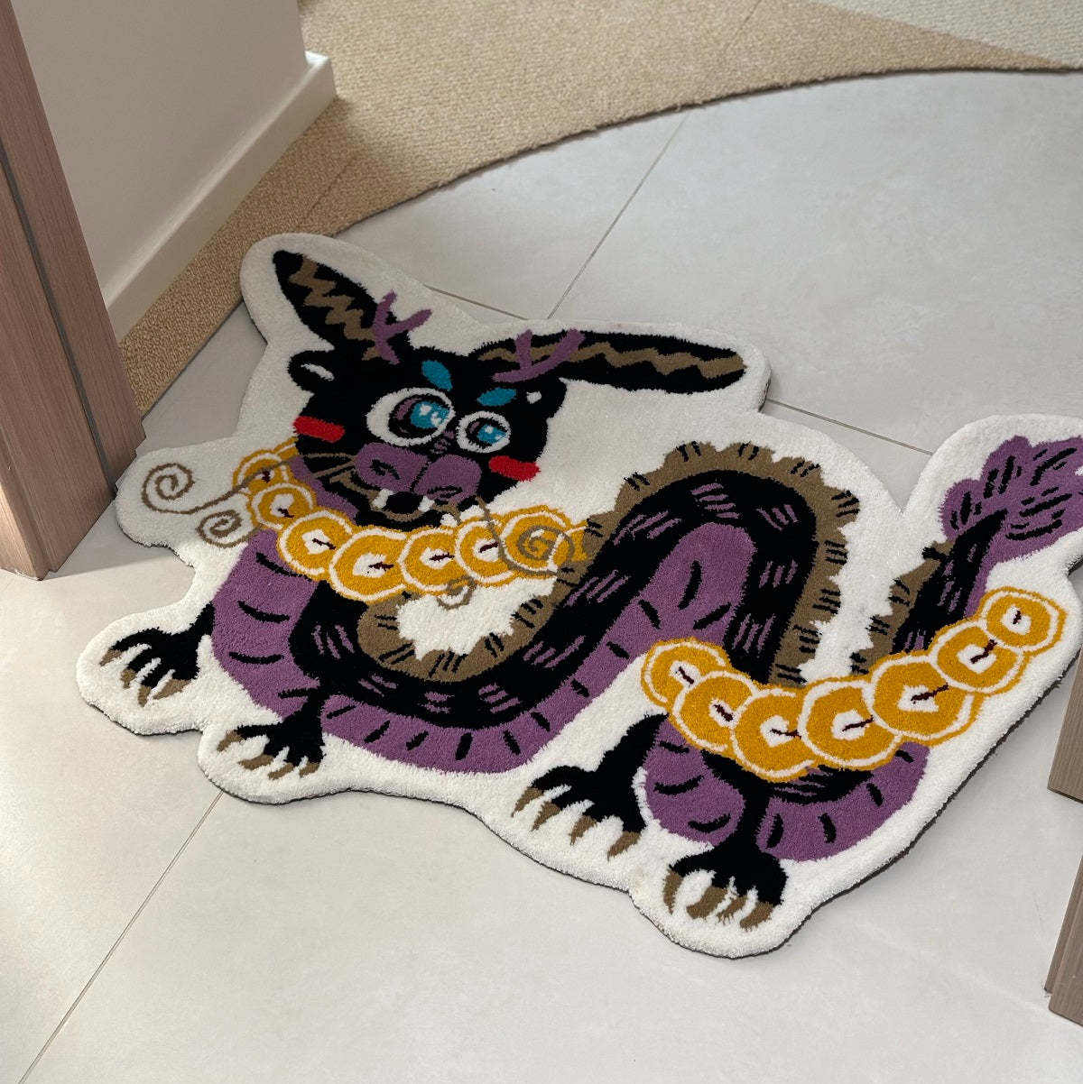 Handmade Pet Portrait Tufted Rug
