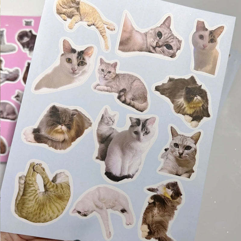 Custom Pet Portrait Paper Stickers