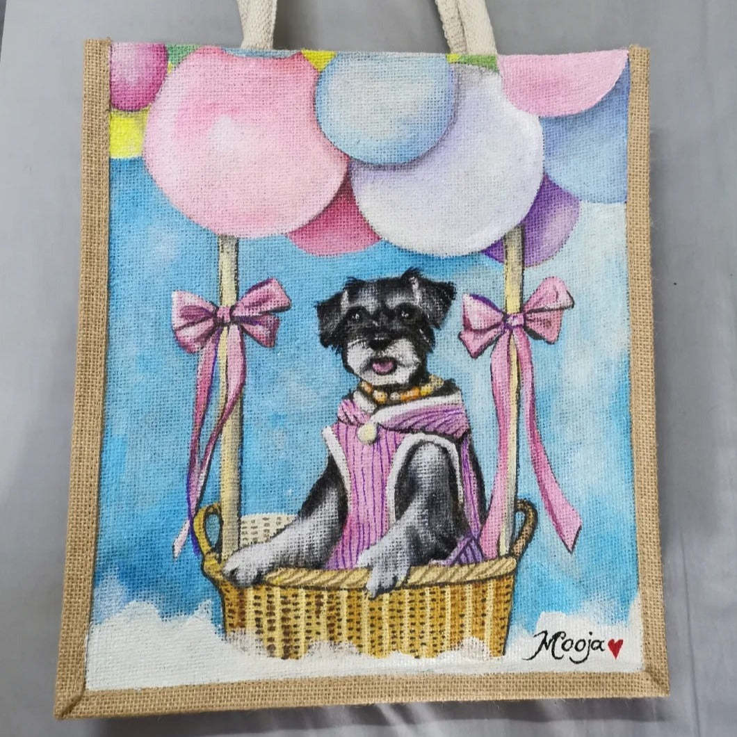 Hand Painted Pet Portrait Custom Bag