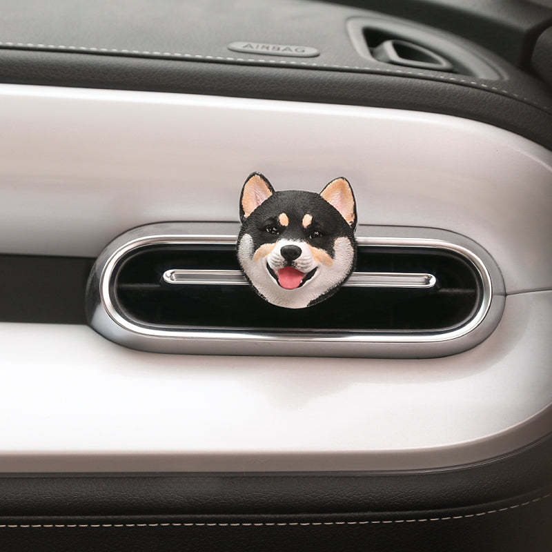 Hand-carved Pet Portrait Plaster Car Freshener