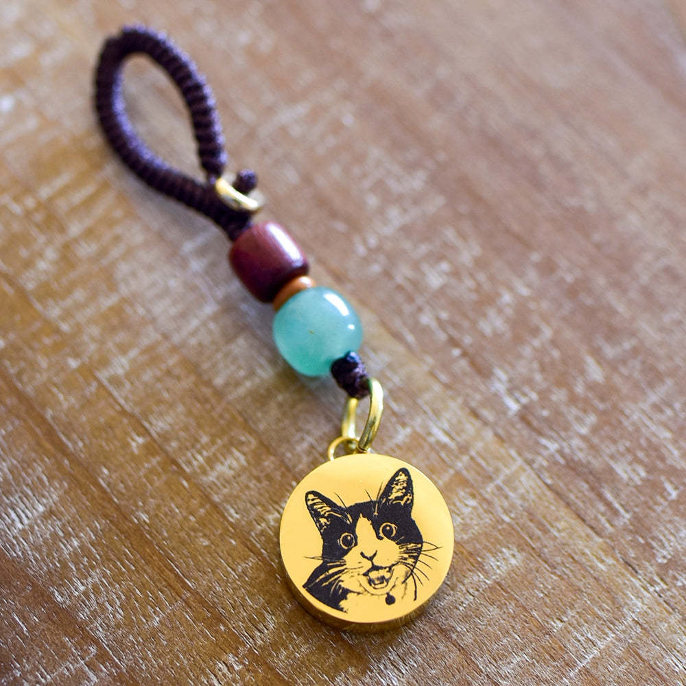 Custom Pet Portrait Car Keychain