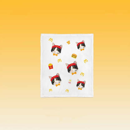 Custom Pet Portrait Blanket