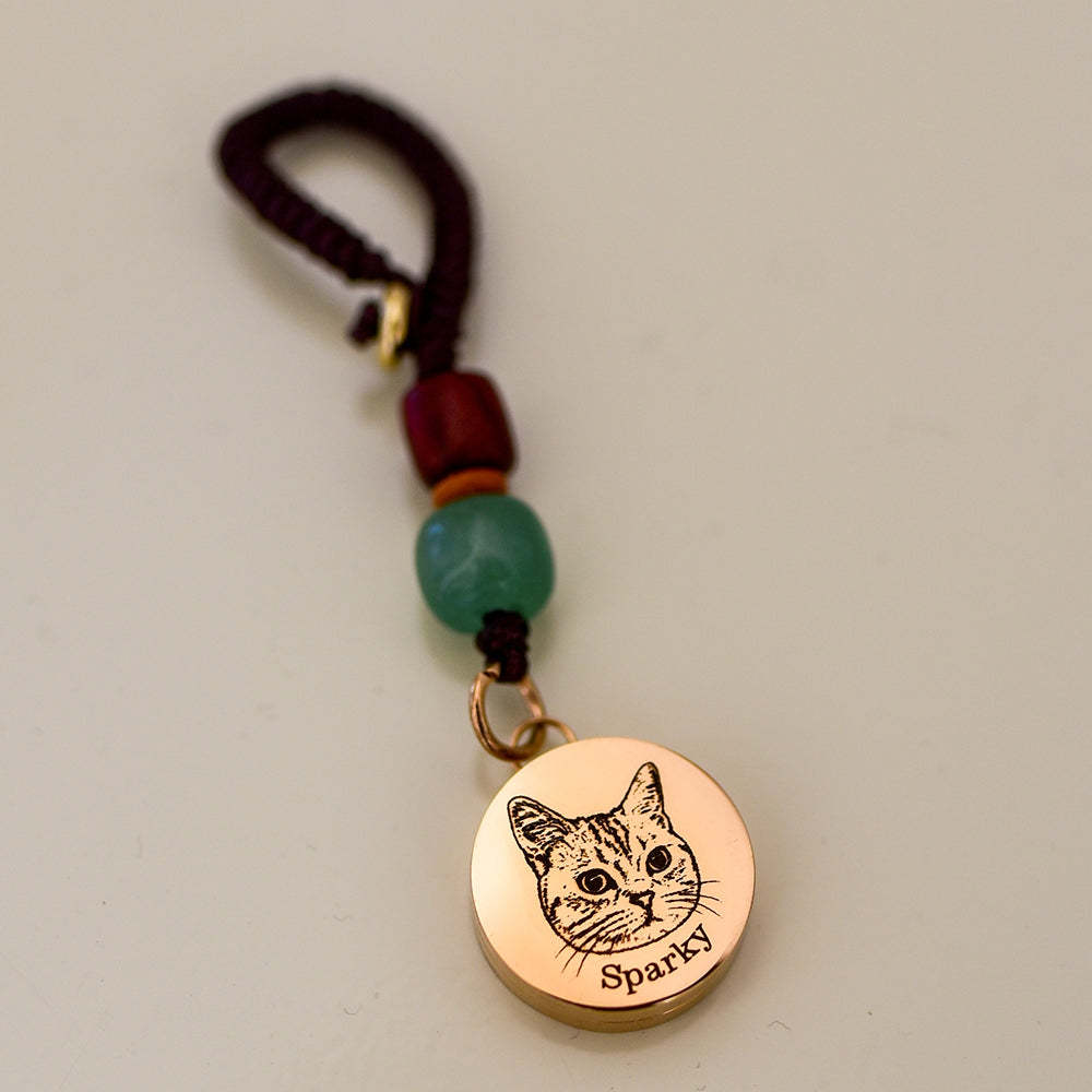 Custom Pet Portrait Car Keychain