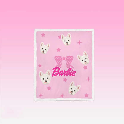Custom Pet Portrait Blanket