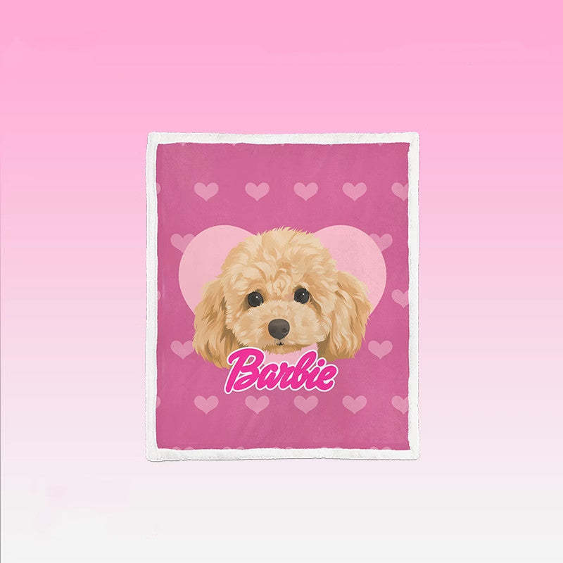 Custom Pet Portrait Blanket