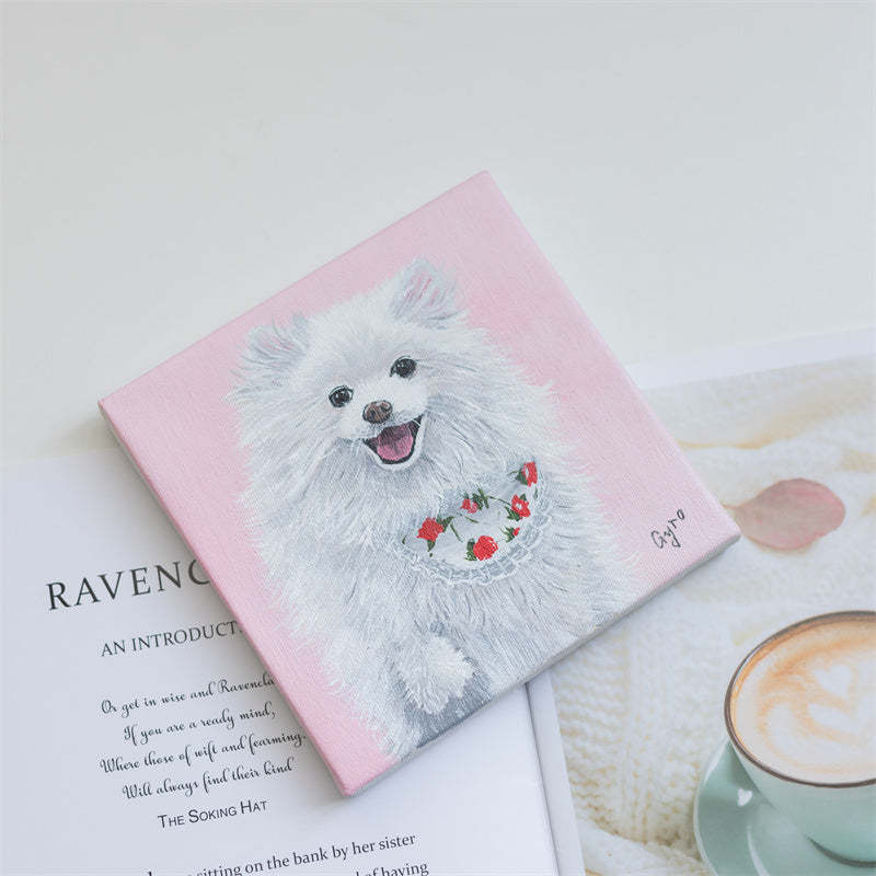 Hand-Painted Pet Portrait Oil Painting