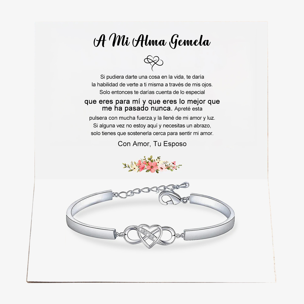 A Mi Alma Gemela – Pulsera de Amor Infinito | Siente Mi Amor