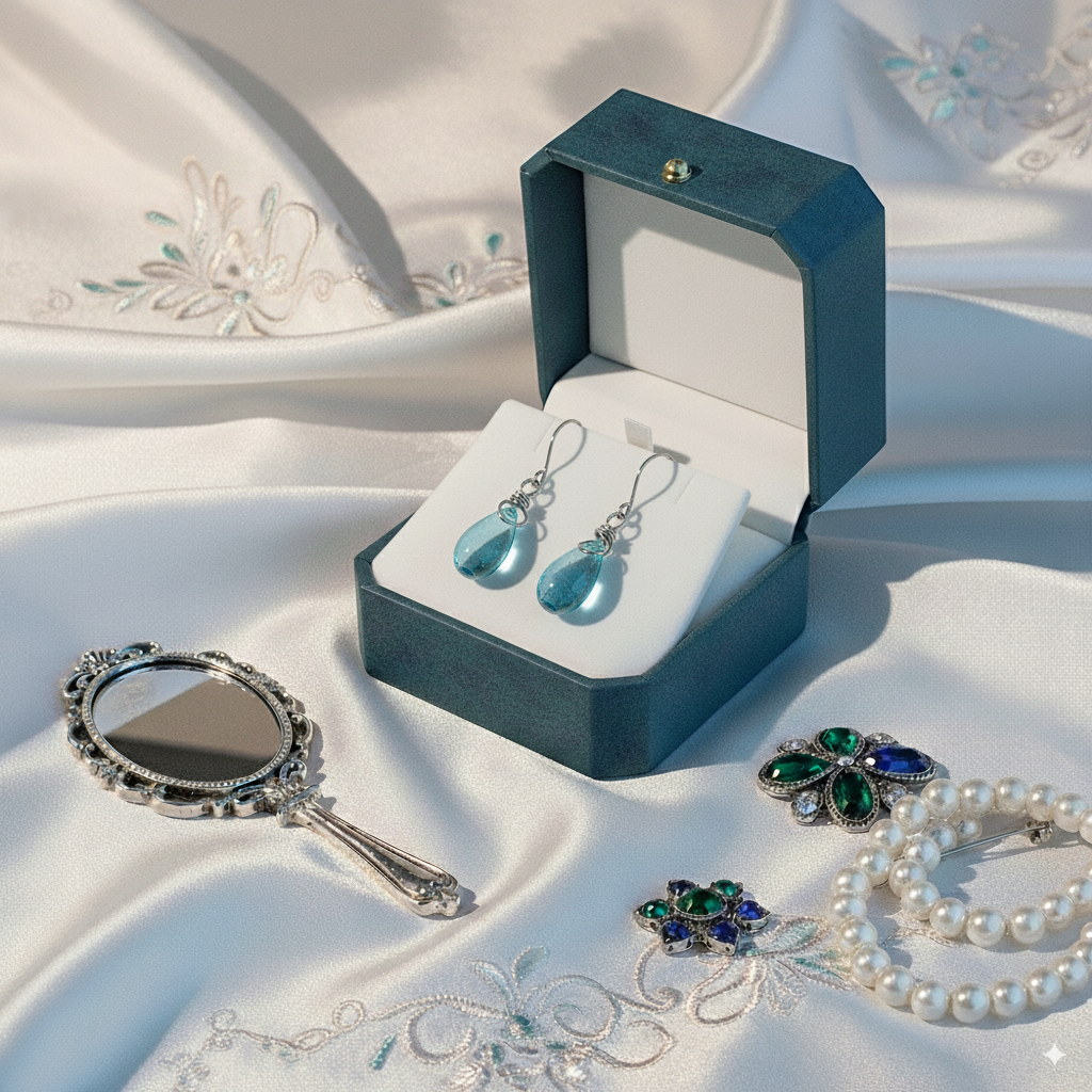 Aretes lágrima tarro Mason · Vidrio vintage reciclado