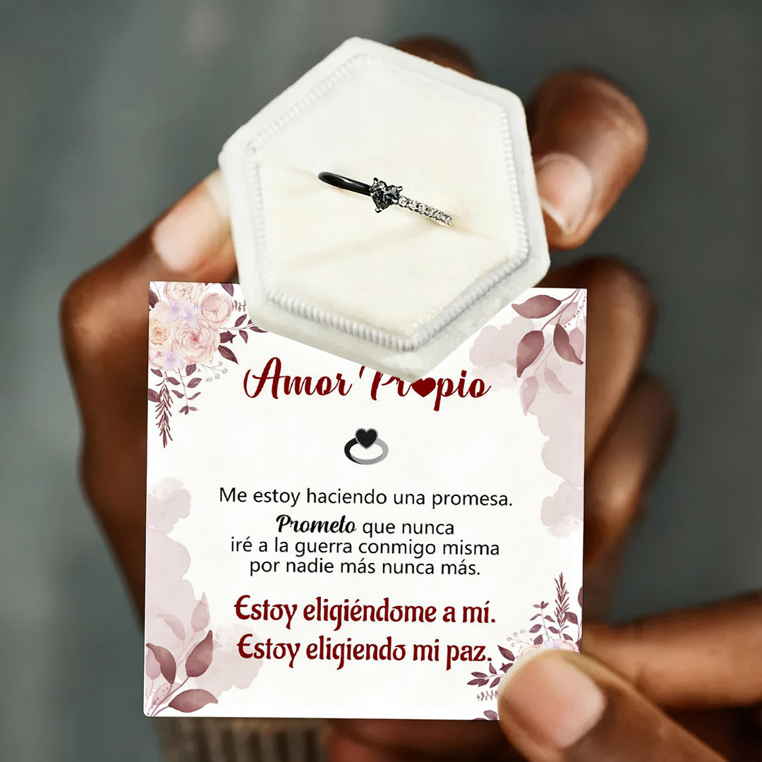 Anillo De Esmalte Blanco Estoy Eligiendo Mi Paz