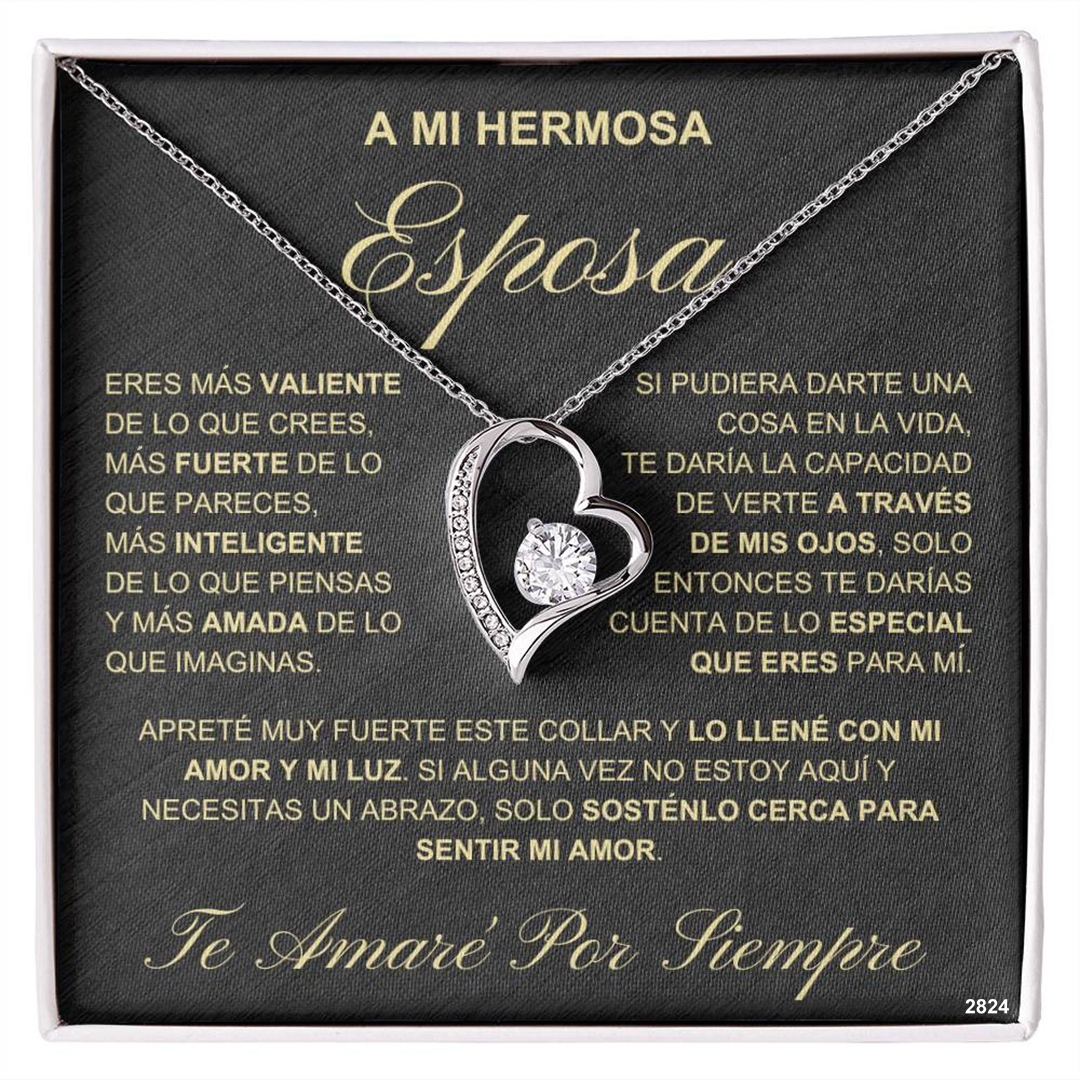 Para Mi Esposa-Amor Collar Pendiente