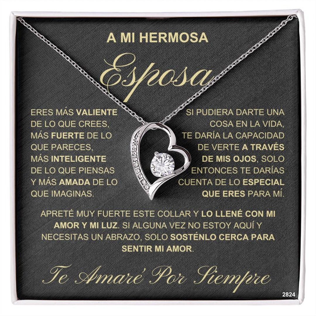 Para Mi Esposa-Amor Collar Pendiente