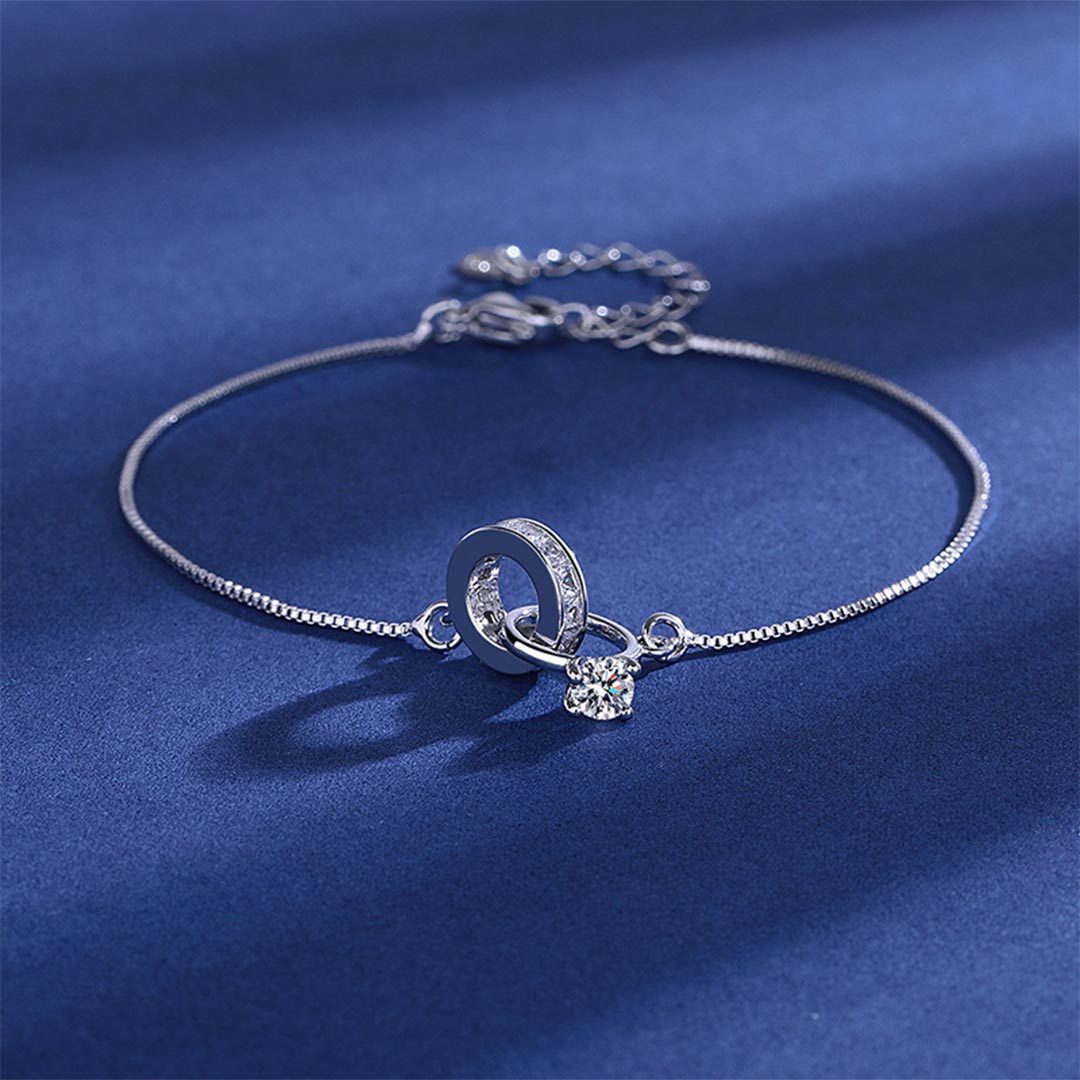 Por Amor - Pulsera de Diamantes Entrelazados