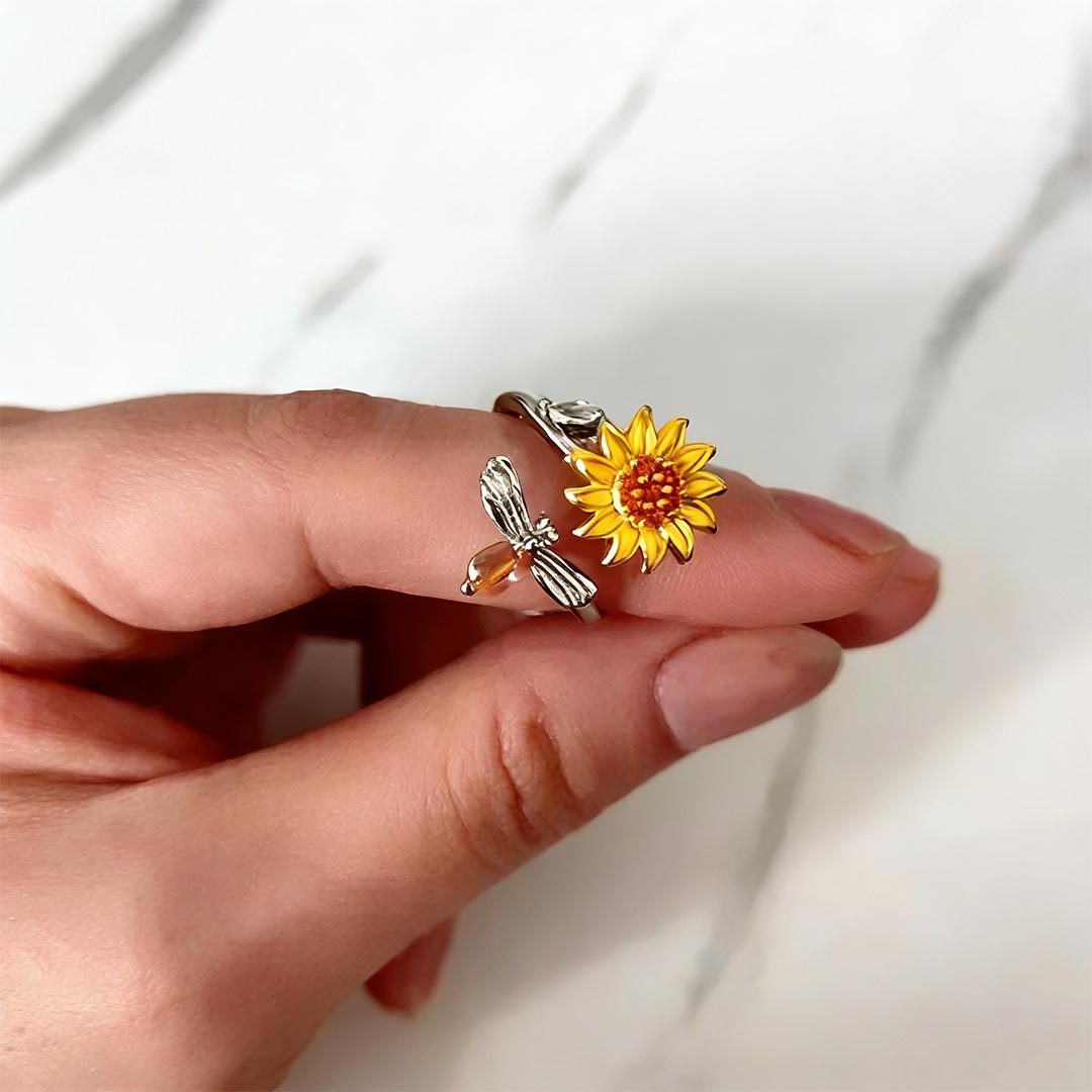 A mi hija Anillo Girasol Fidget