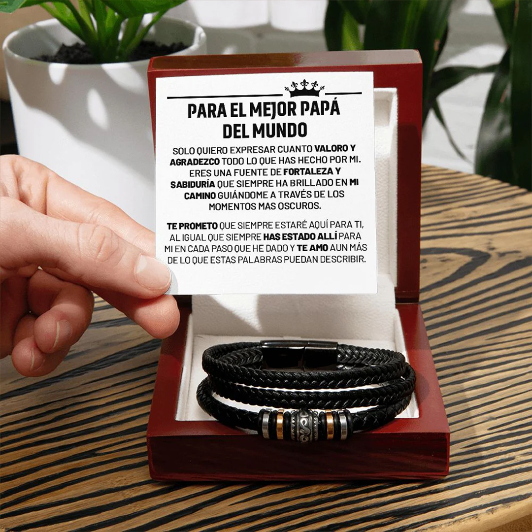 Para el Mejor Papá del Mundo - Pulsera "Te Amaré por Siempre"