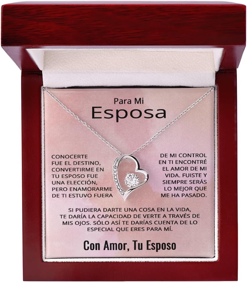 Para Mi Esposa-Amor Collar Pendiente 