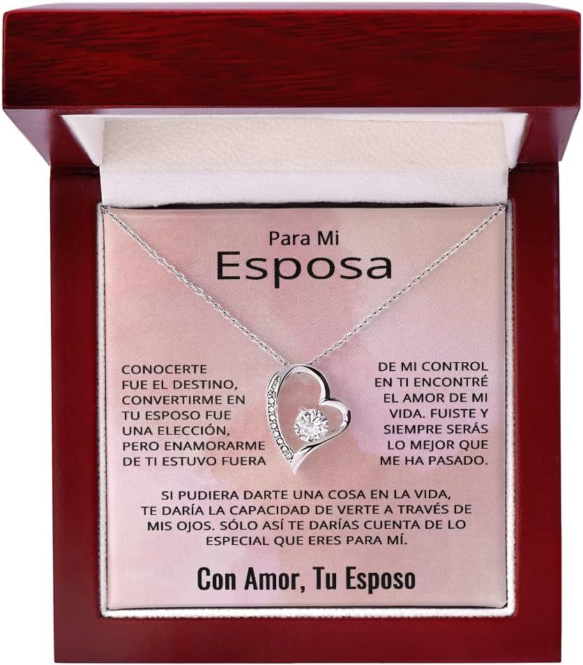 Para Mi Esposa-Amor Collar Pendiente 