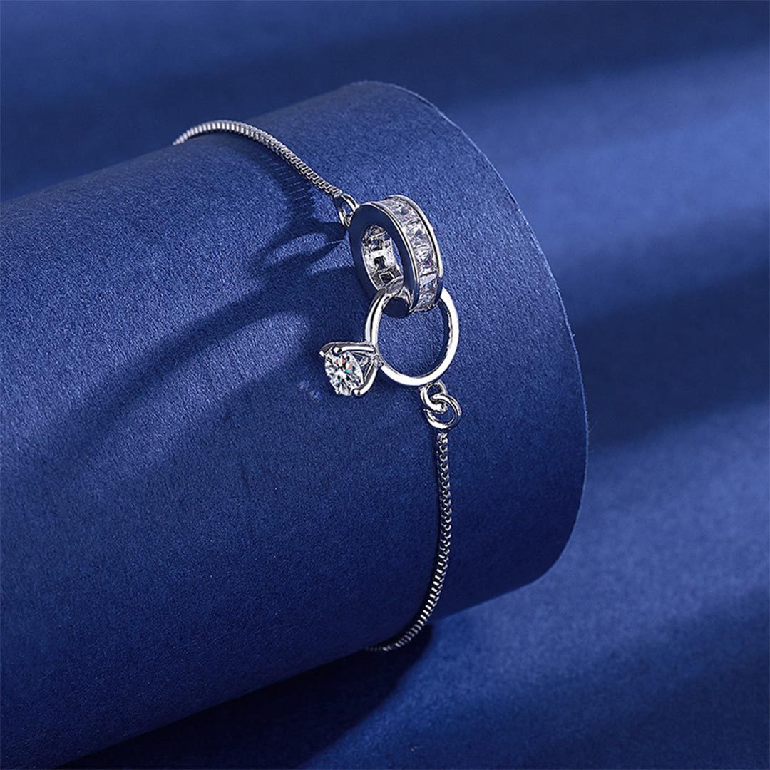 Por Amor - Pulsera de Diamantes Entrelazados