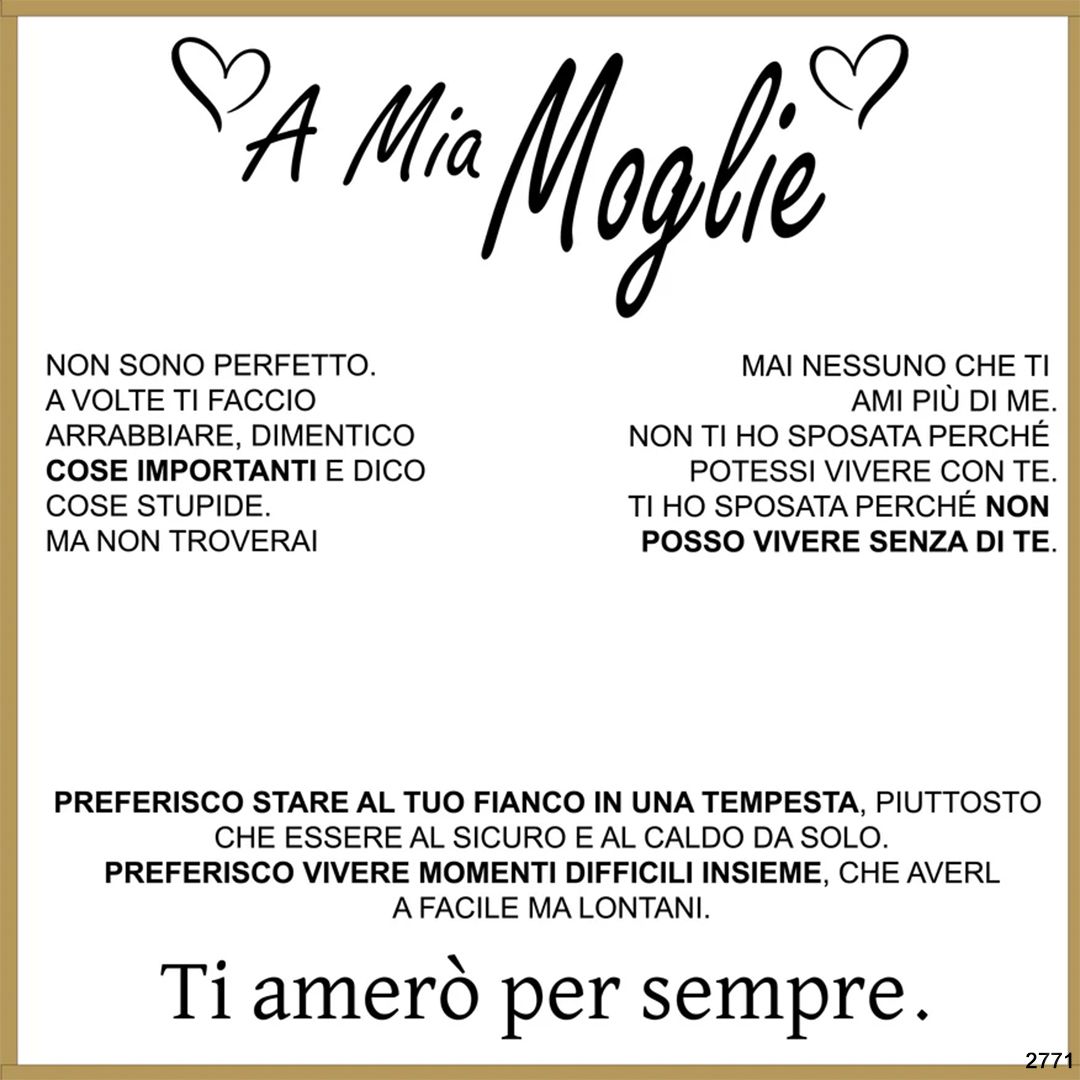 "A Mia Moglie" Collana Cuore