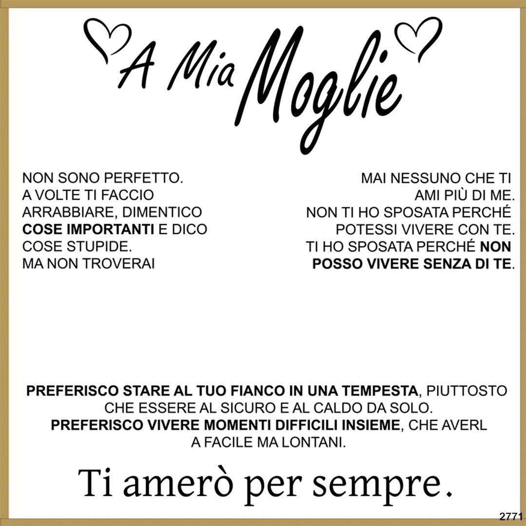 "A Mia Moglie" Collana Cuore
