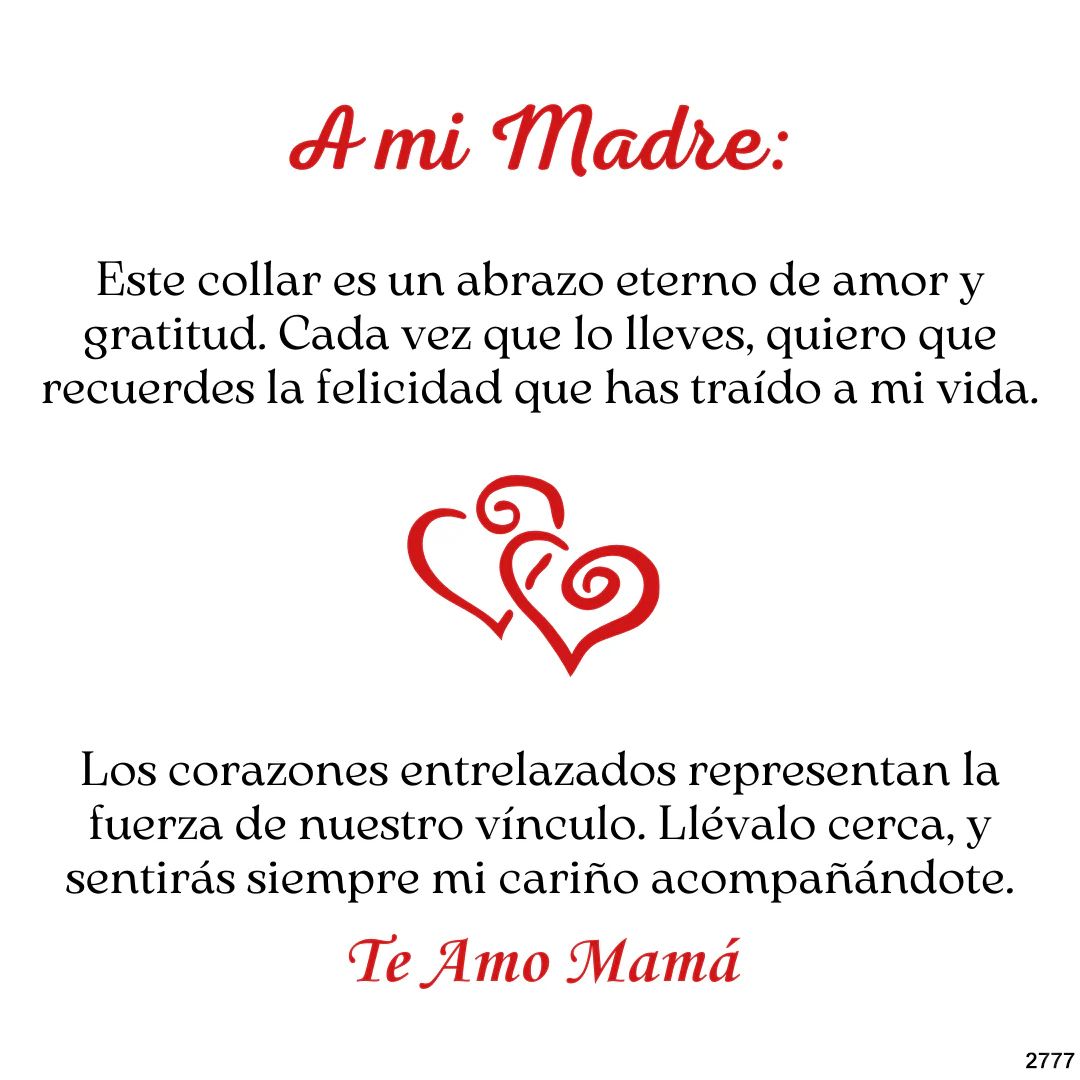 A mi Madre - Collar Corazones Entrelazados