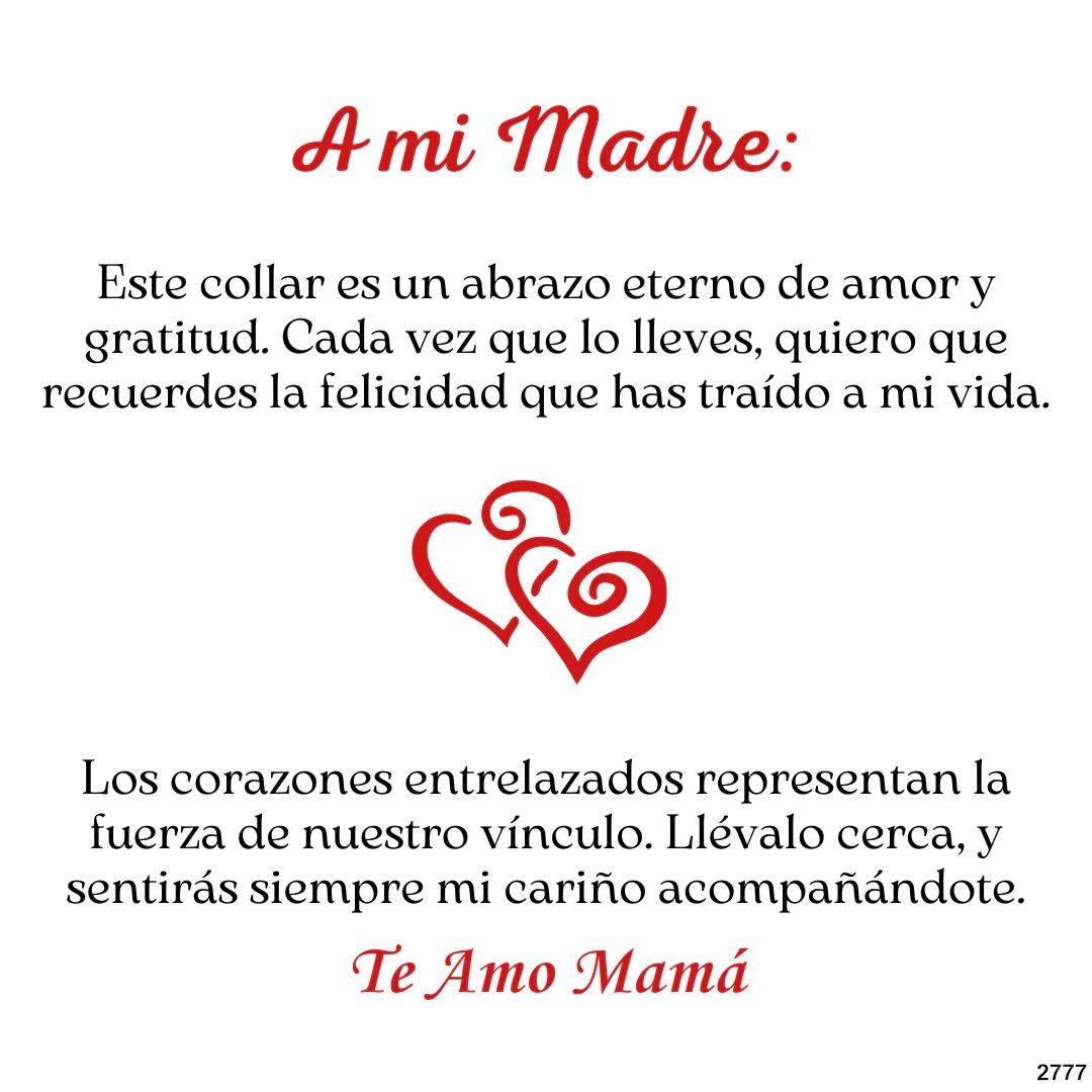 A mi Madre - Collar Corazones Entrelazados