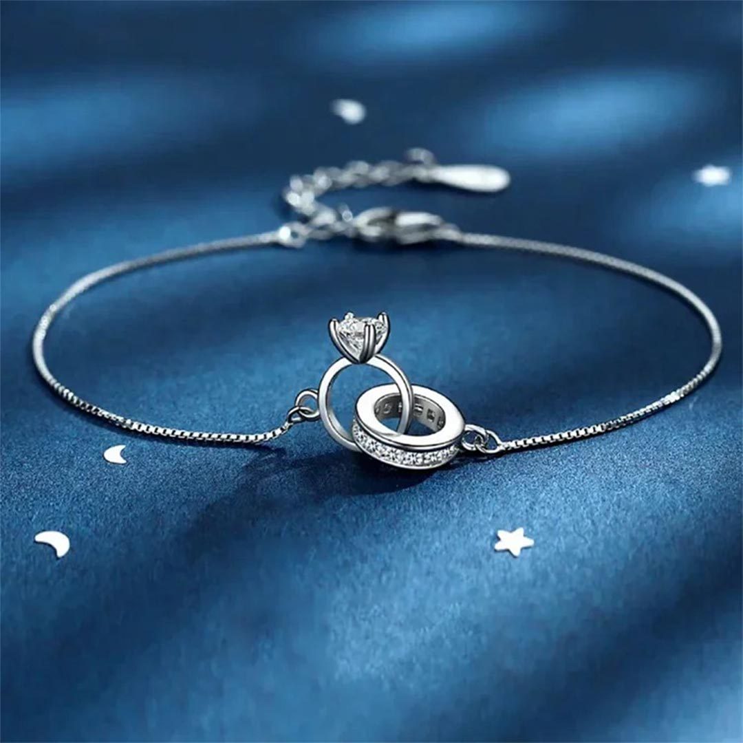 Por Amor - Pulsera de Diamantes Entrelazados