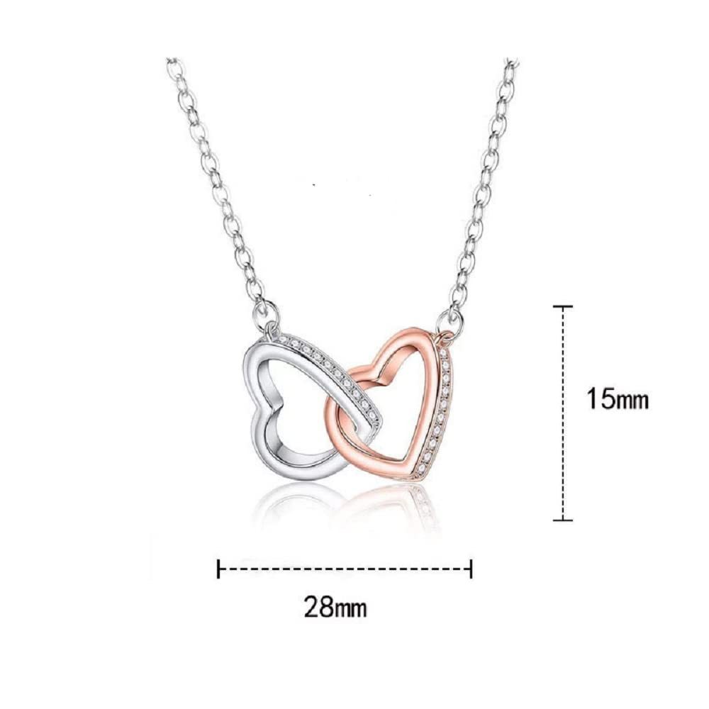 Collar De Corazones Dobles