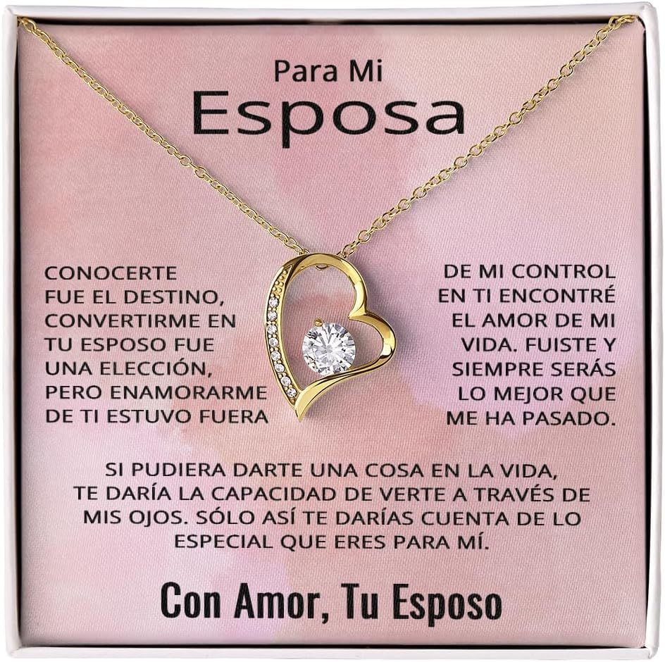 Para Mi Esposa-Amor Collar Pendiente 