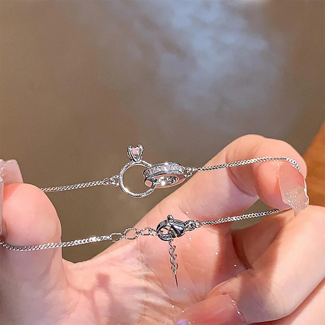 Por Amor - Pulsera de Diamantes Entrelazados