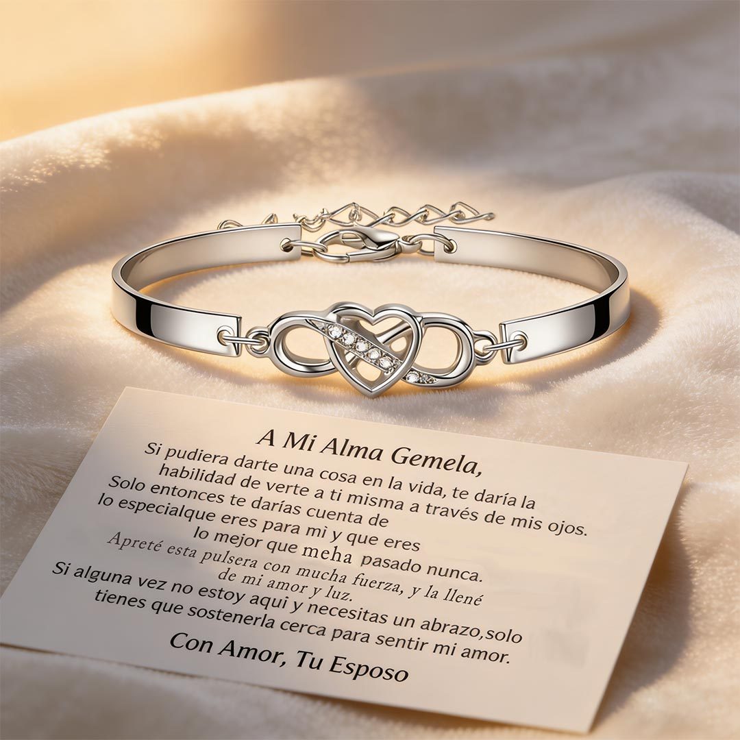 A mi alma gemela – Pulsera corazón infinito