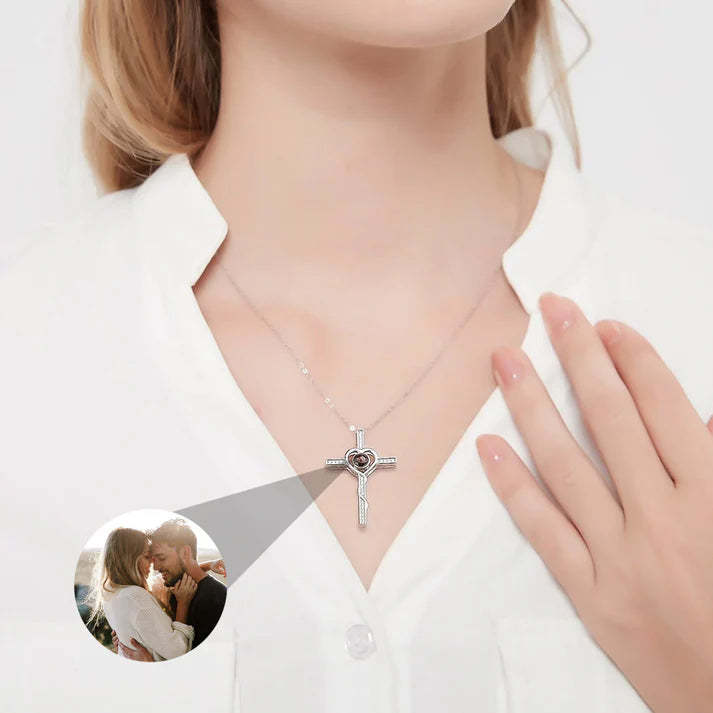 Collar Cruz de Jesús con Foto Personalizada