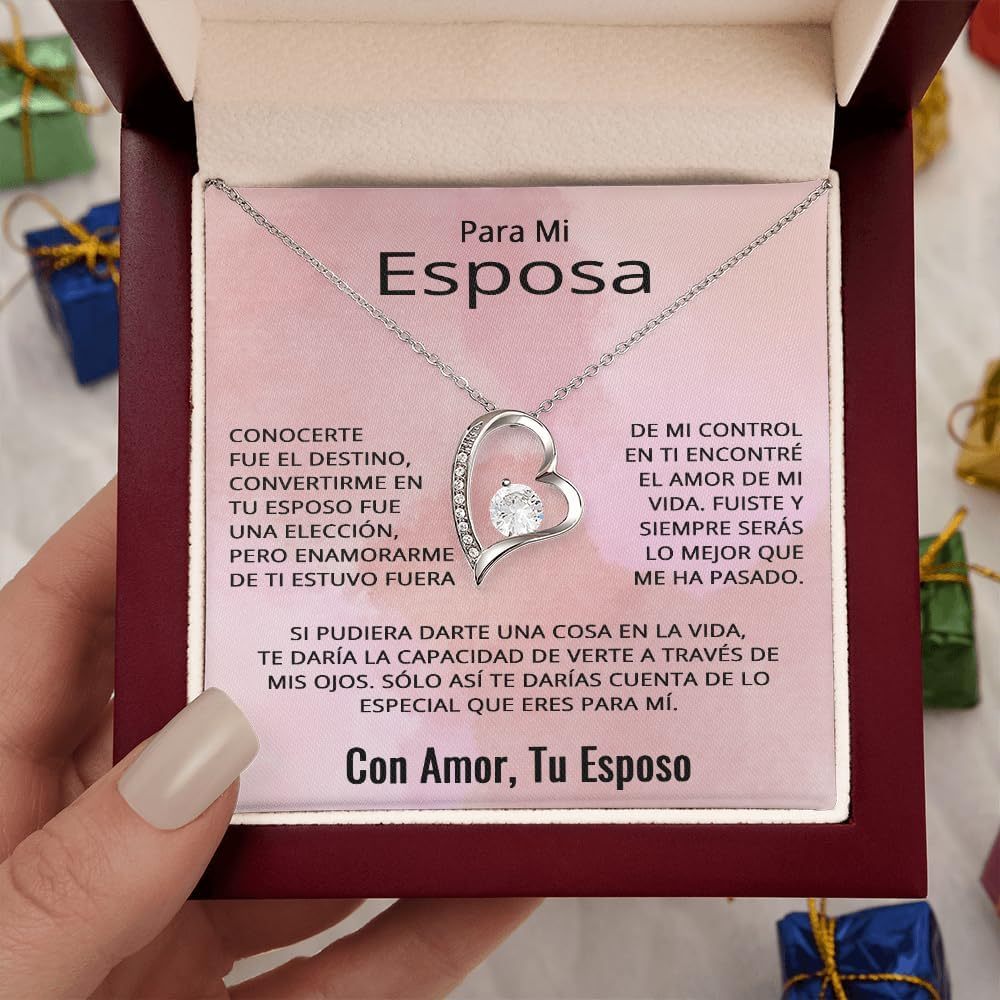 Para Mi Esposa-Amor Collar Pendiente 
