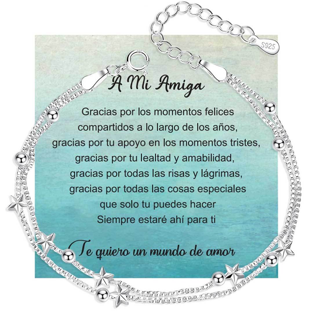 A Mi Amiga - Pulsera De Estrellas De Doble Capa