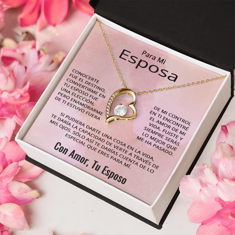 Para Mi Esposa-Amor Collar Pendiente 