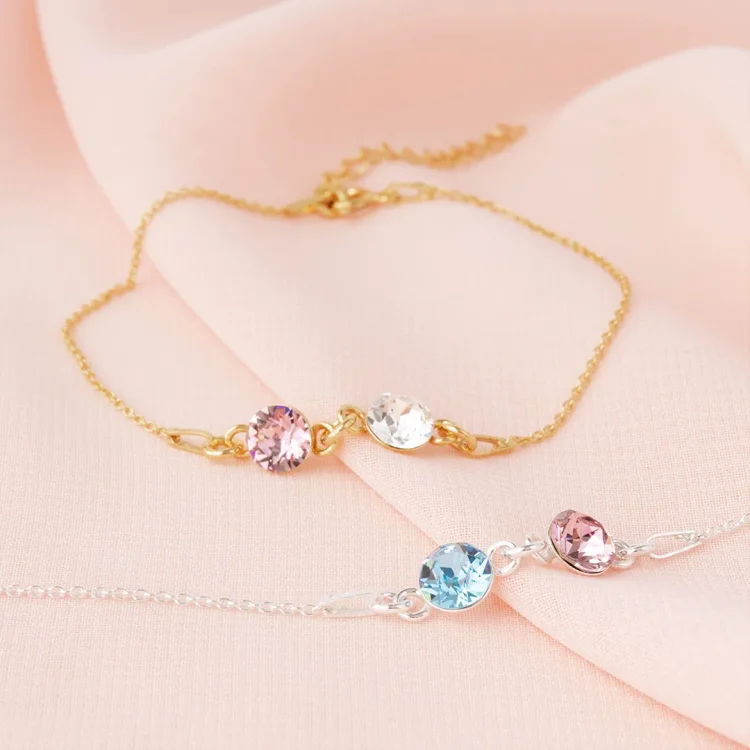 Por Amor - Pulsera de Piedras Natales para Pareja