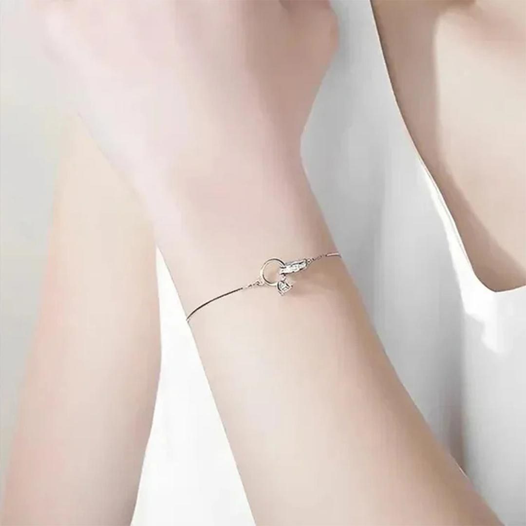 Por Amor - Pulsera de Diamantes Entrelazados