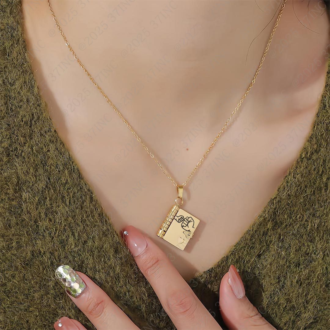 Mi Nieto - Collar Libro “Con Amor, Fe Y Fuerza”