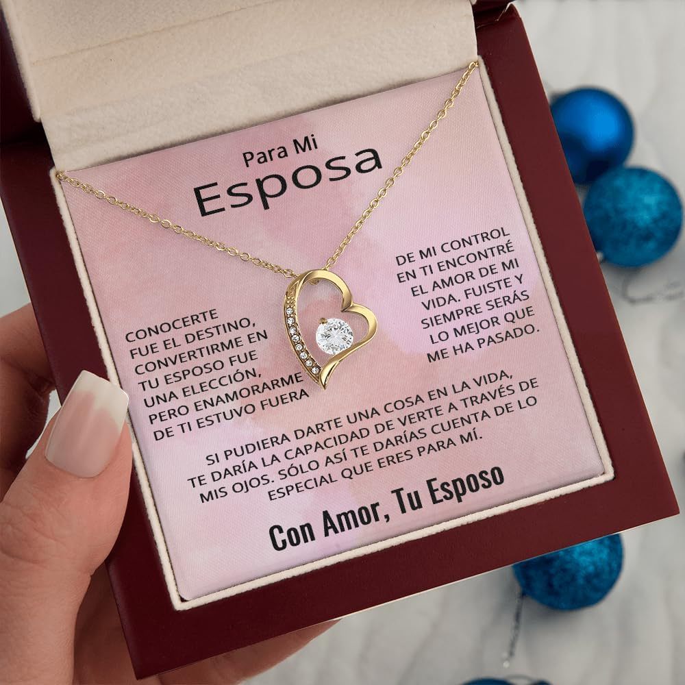 Para Mi Esposa-Amor Collar Pendiente 